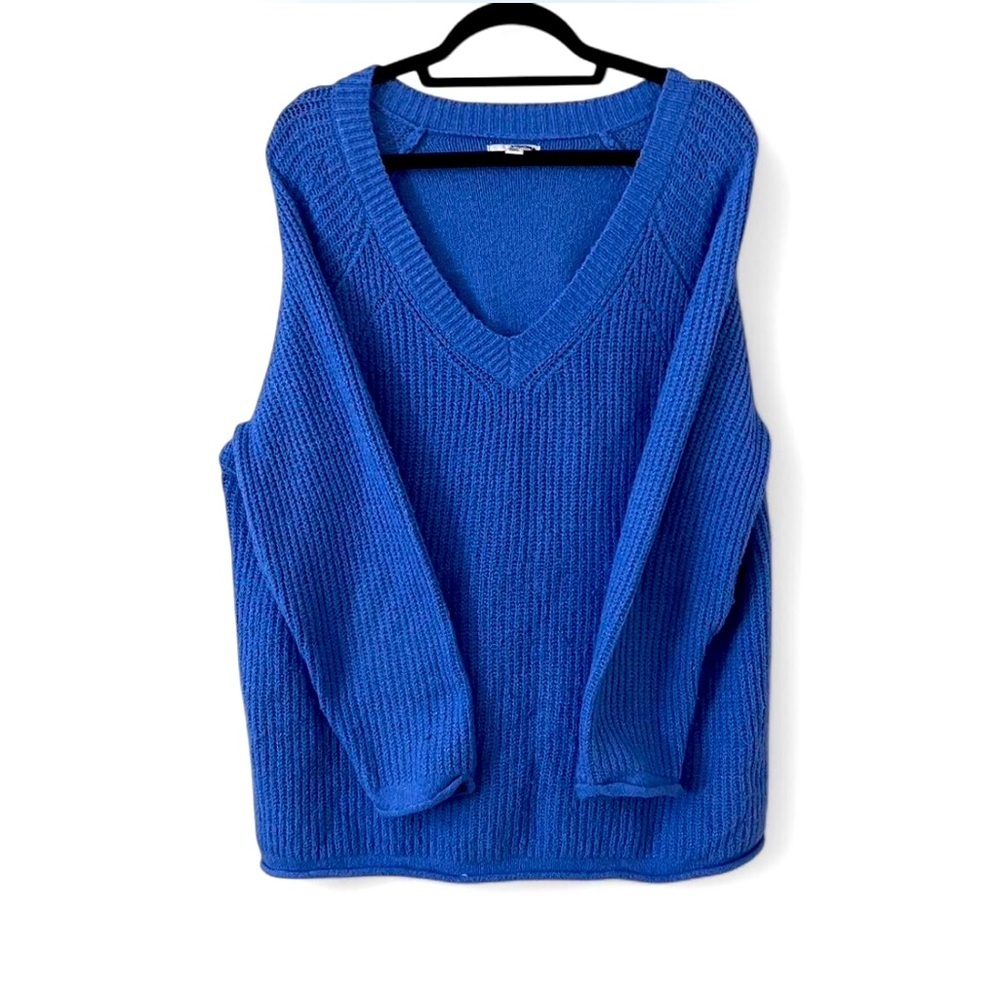 Sonoma Blue V-Neck Sweater Relaxed Fit